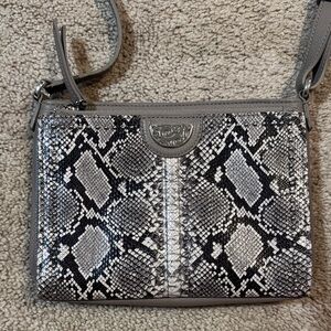 Brighton Tough Python Snake Print Crossbody Bag organizer